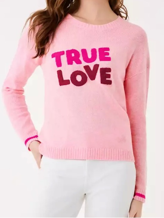 Lilly Pulitzer Sweaters - NWT Lilly Pulitzer 'TRUE LOVE' Pippy Sweater in Heathered Conch Shell Pink